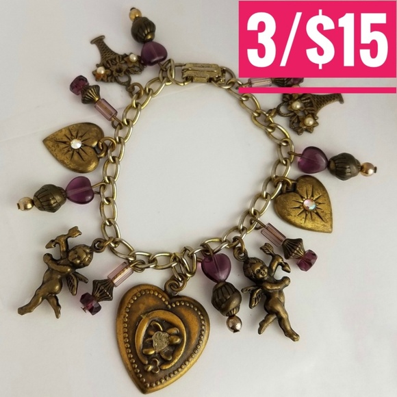 Fashion Jewelry Jewelry - Cupid Heart Charm Chain Bracelet